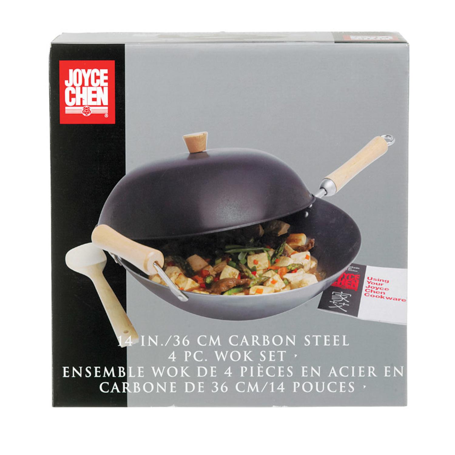 Professional Series Carbon Steel Ceramic Nonstick Flat Bottom Wok with Phenolic Handles - Thumbnail 5