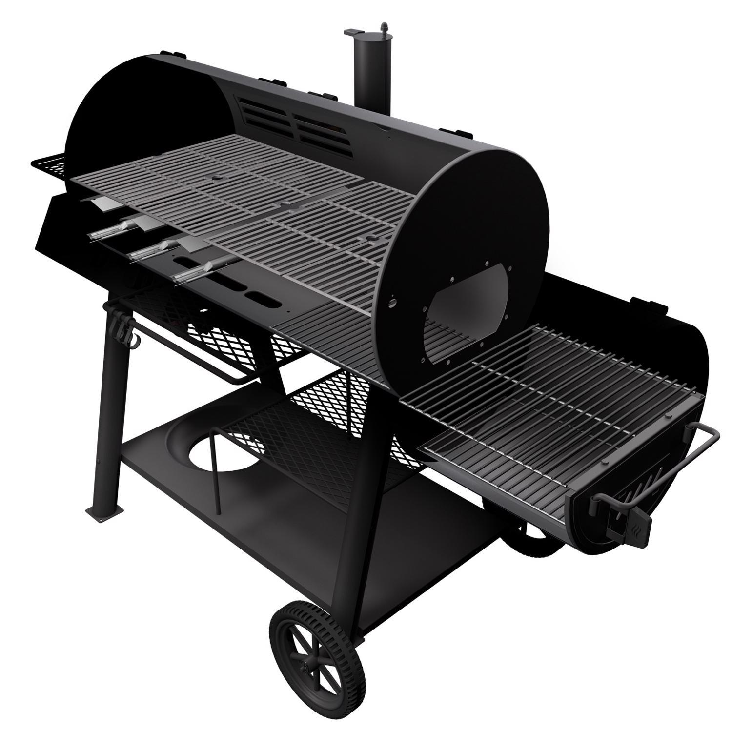 Oklahoma Joe's Canyon Combo Charcoal/Gas Smoker & Grill - Thumbnail 5