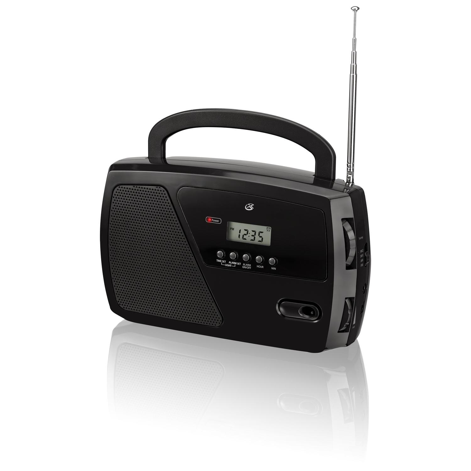 GPX Black AM/FM Clock Radio Digital Plug-In Mfr# R633B - Ace Hardware
