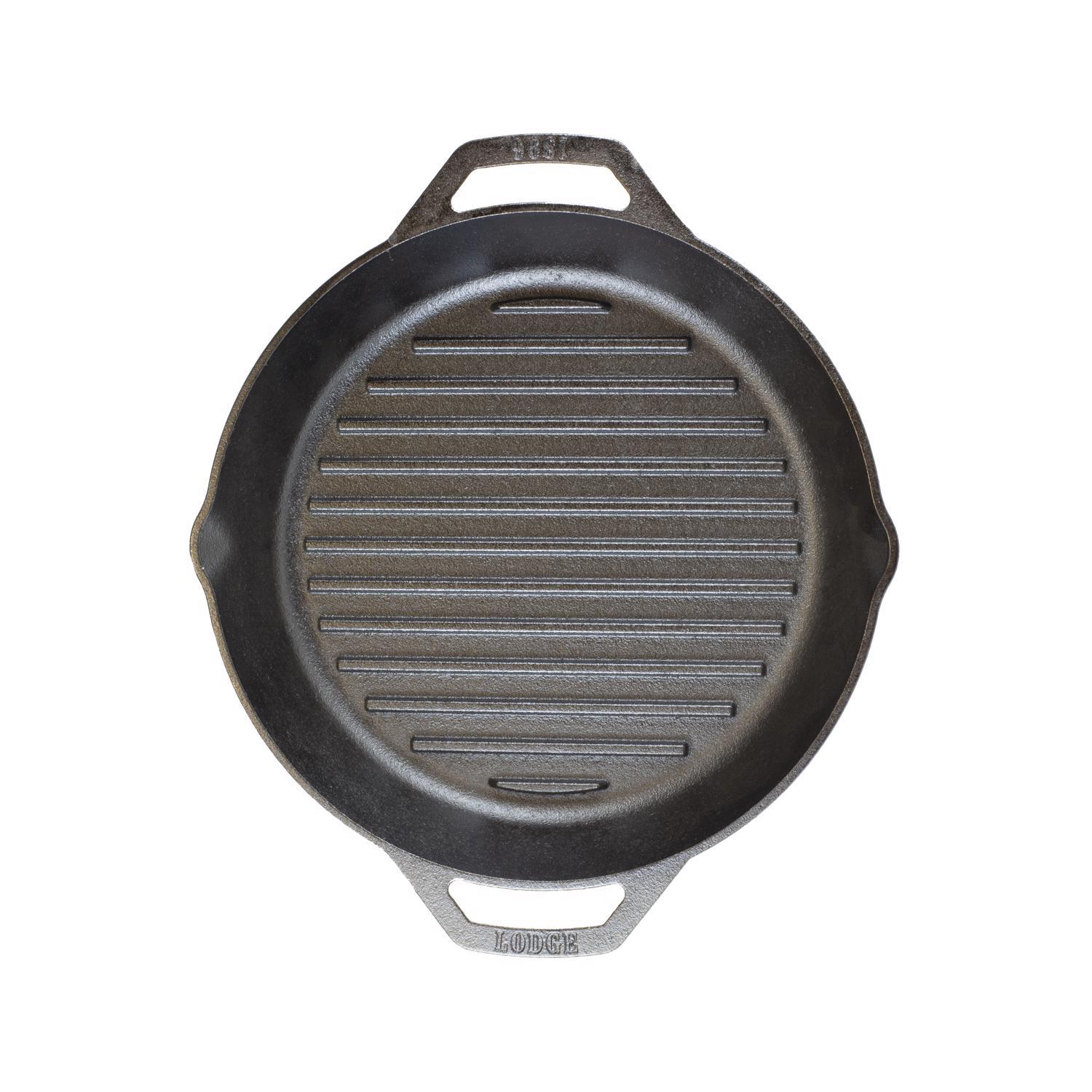 Lodge 12" Cast Iron Dual Handle Grill Pan - Thumbnail 2