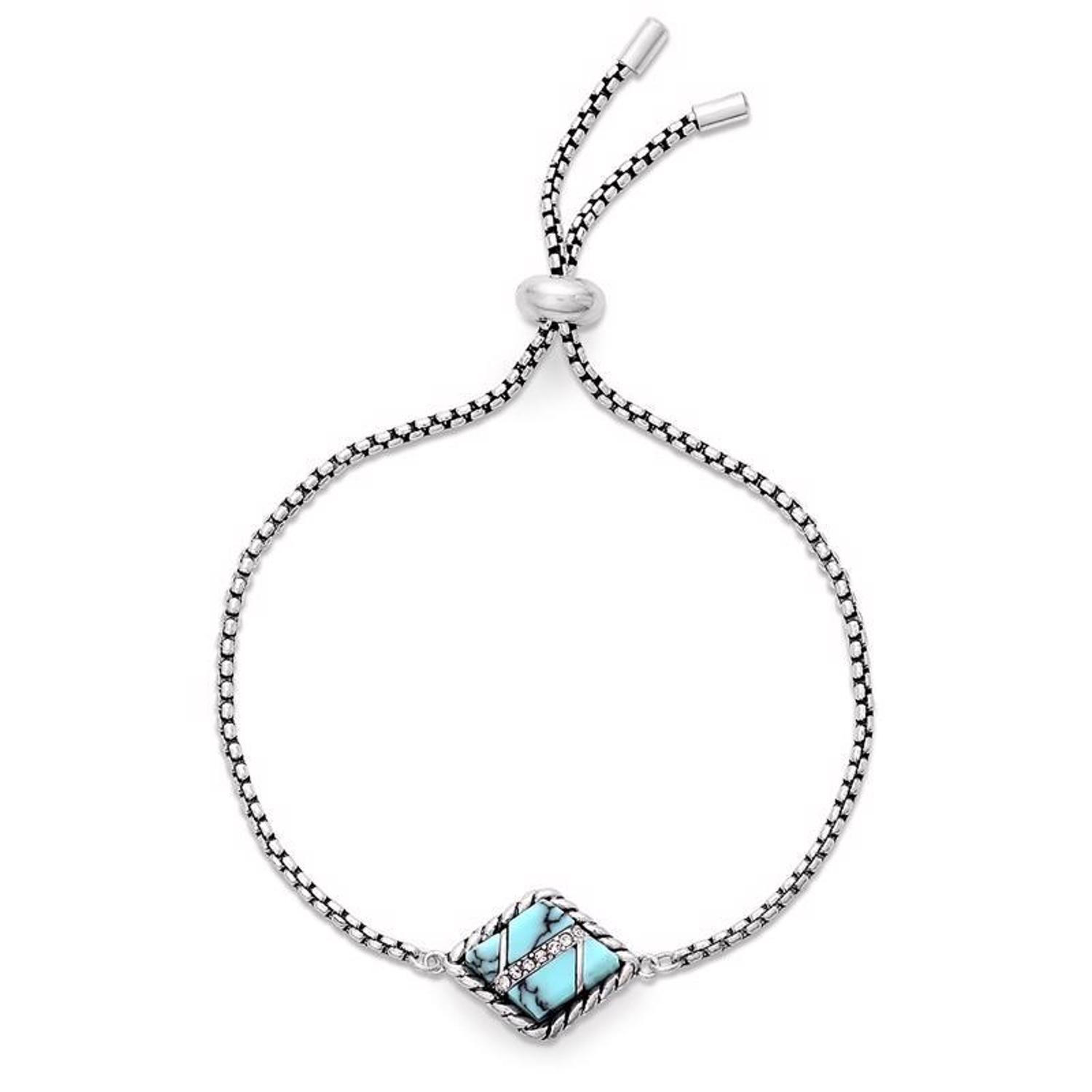 Montana Silversmiths Women's High Noon Cobblestone Bolo Silver