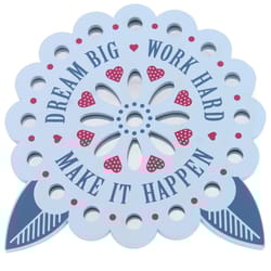 Reflective Words Dream Big 4 in. H X 4 in. L Multicolored Wood Sentimental Hangers