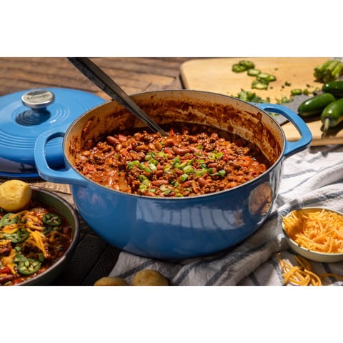 Lodge Logic Cast Iron Dutch Oven 10.5 in. 6 qt Blue Mfr# EC6D33