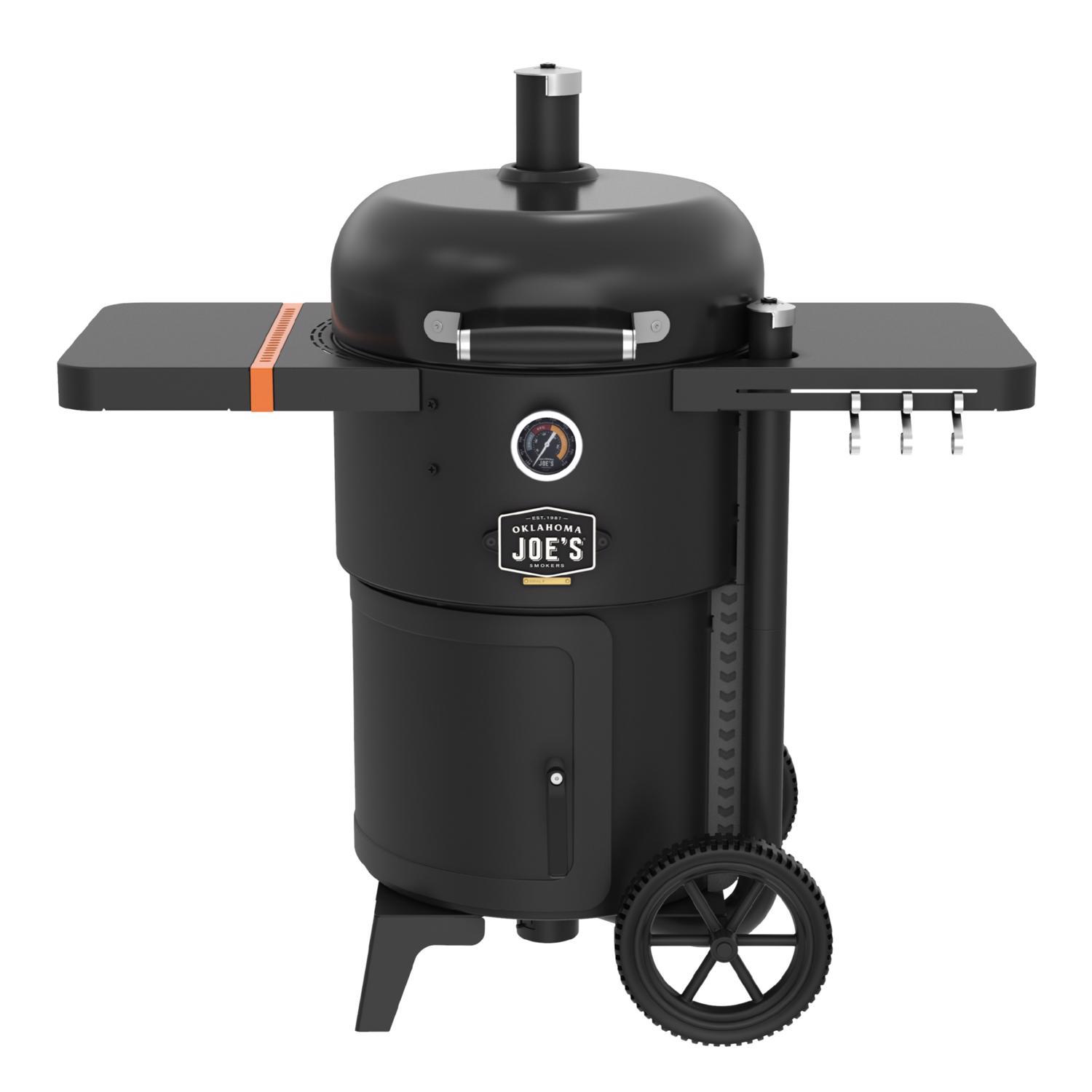 Oklahoma Joe's Bronco Charcoal/Wood Drum Smoker Black Mfr