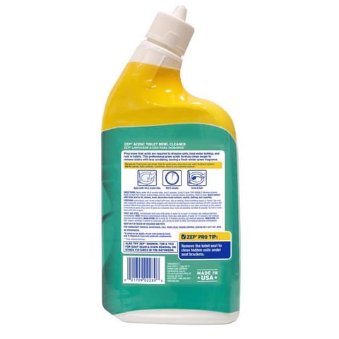 Zep Wintergreen Scent Acidic Toilet Bowl Cleaner 32 oz Liquid Mfr