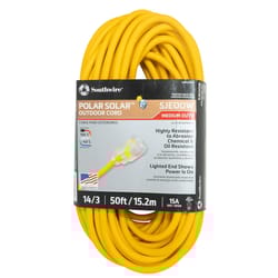 Southwire Outdoor 50 ft. L Yellow Extension Cord 14/3