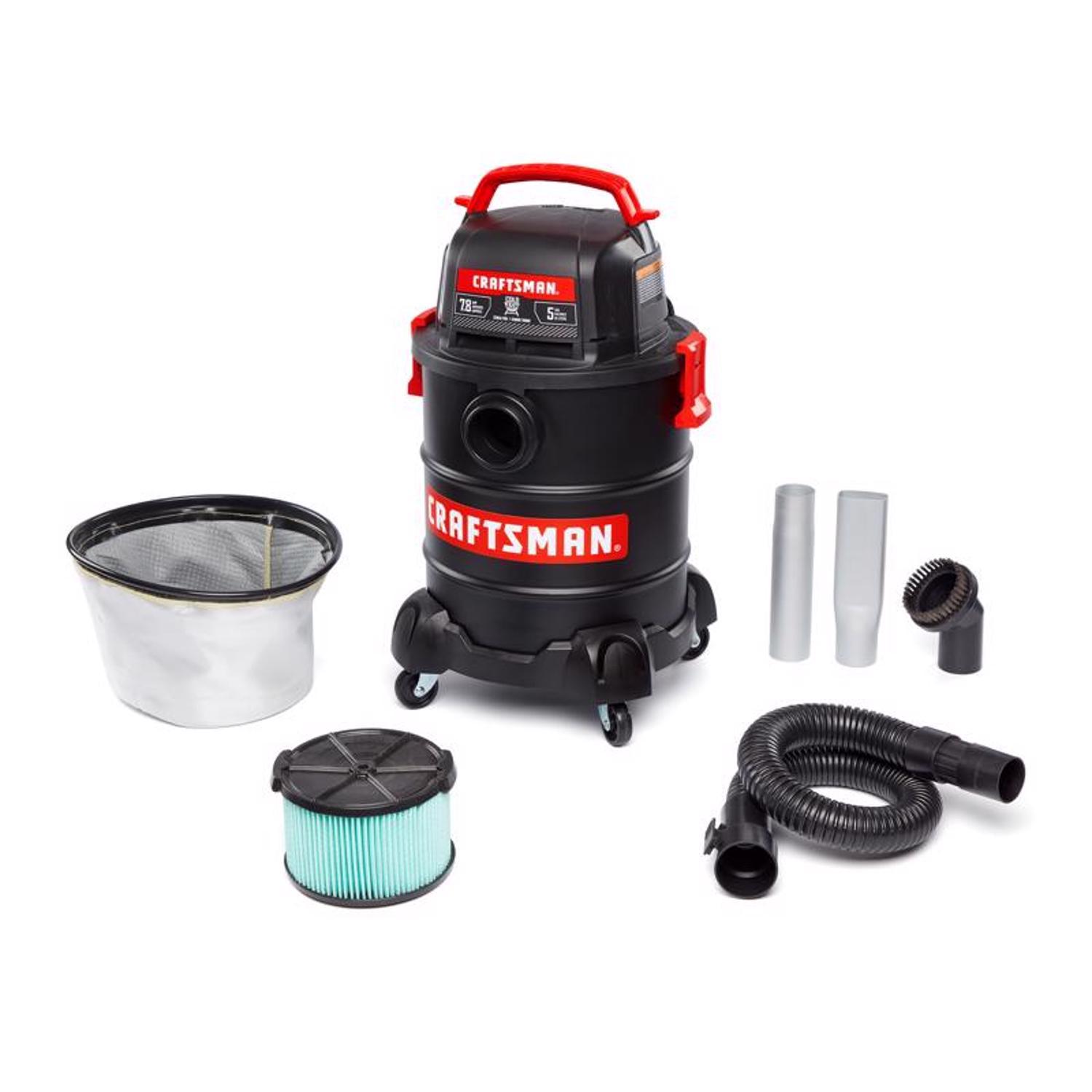 Craftsman CMXEVBE17050 5 gal Corded Ash Vacuum Tool Only 7.8 amps