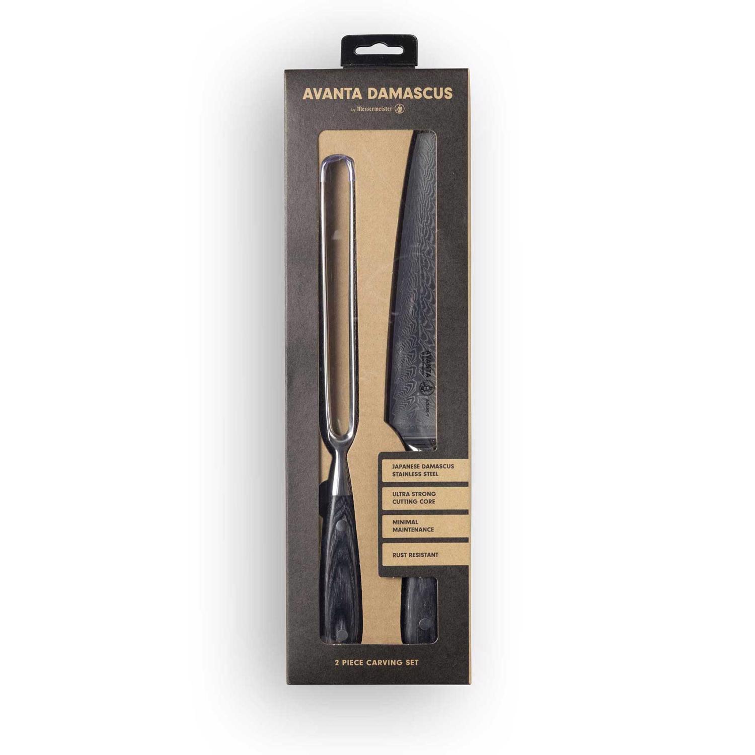 Messermeister Avanta Damascus 2 Pc Carving Set - Thumbnail 4