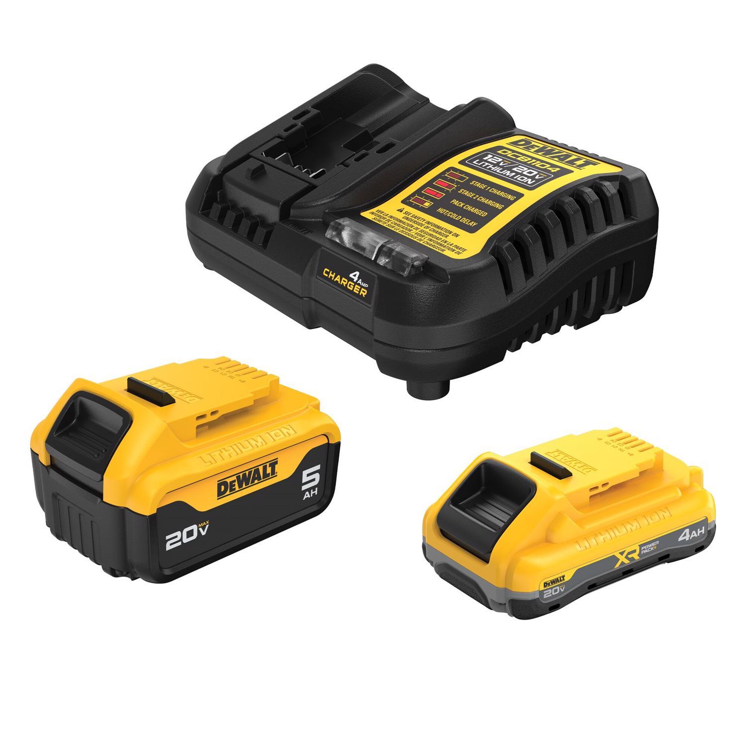 Ace Hardware DeWalt 20V MAX DCB245-2C Lithium-Ion Battery and Charger 3 pc
