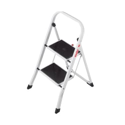 Hailo 35.4 in. H X 18.5 in. W X 1.97 in. D 330 lb. cap. 2 step Steel Folding Step Stool