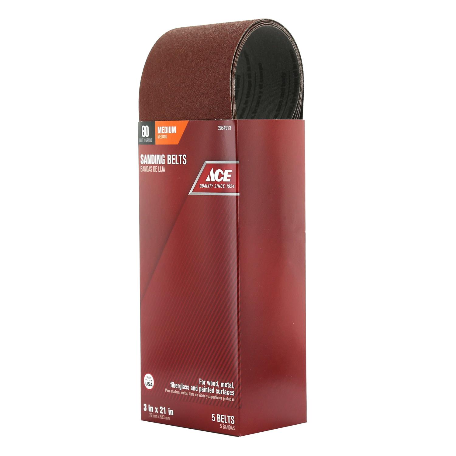 3 X 21 Inch 600 Grit Aluminum Oxide Sanding Belts For Belt Sander - 6 Pack