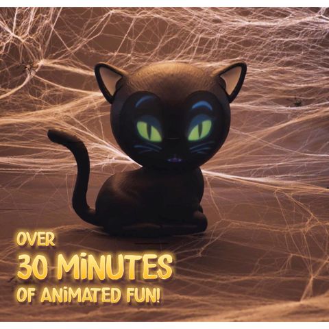 Mindscope Eek the Cat 8 in. Talking Animated Halloween Decor Mfr