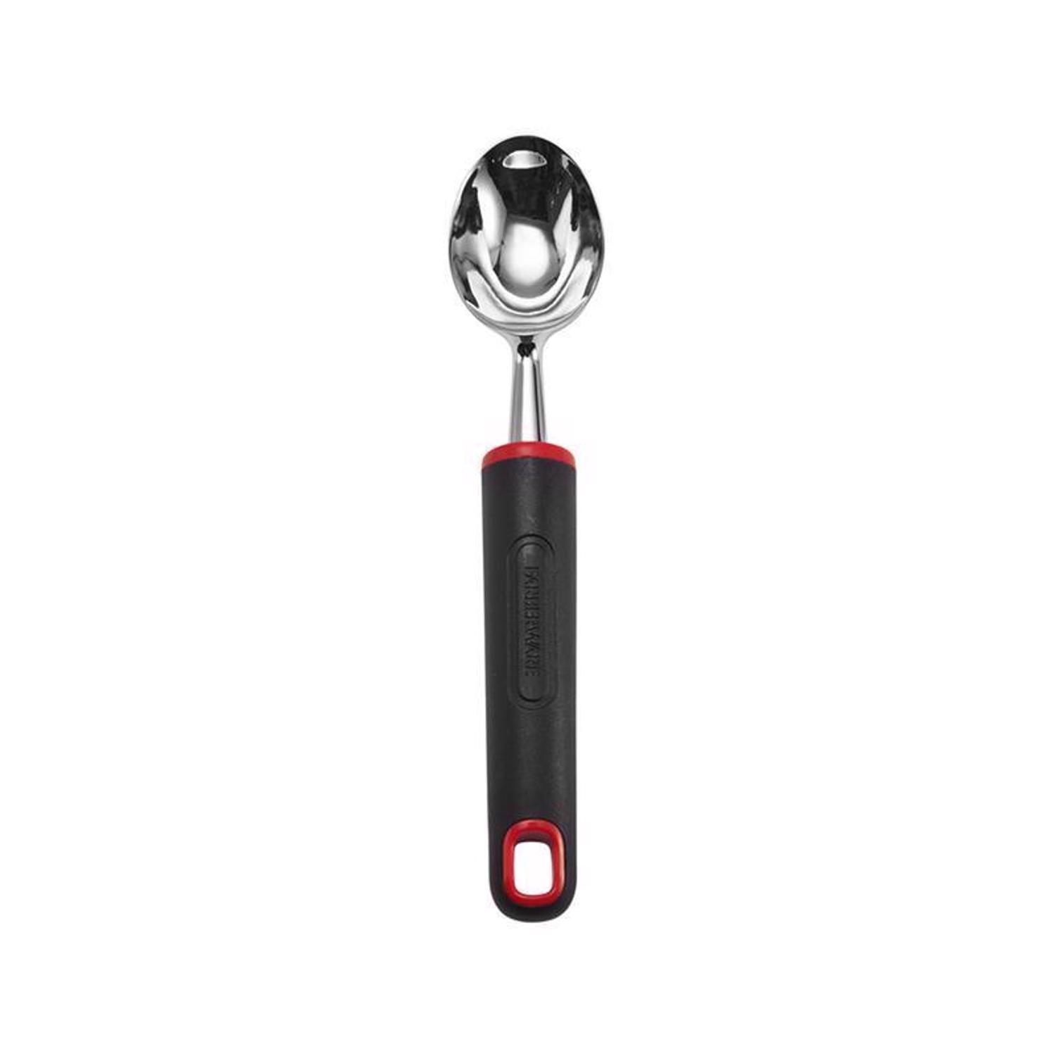 6009300 Black & Silver Plastic & Stainless Steel Ice Cream Scoop