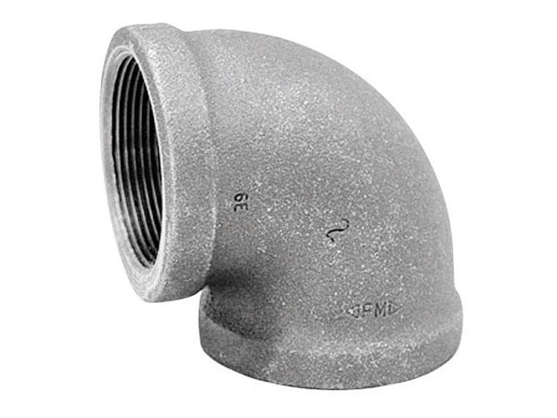 8700123659 .38 in. Malleable Iron Pipe Fitting Black 90 Degree Elbow