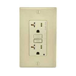 Leviton SmartlockPro 20 amps 125 V Duplex Ivory AFCI/GFCI Dual Function Outlet 5-20R 1 pk
