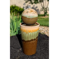 Marshall Home and Garden Green Ceramic 32 in. H X 20 in. W Fountain