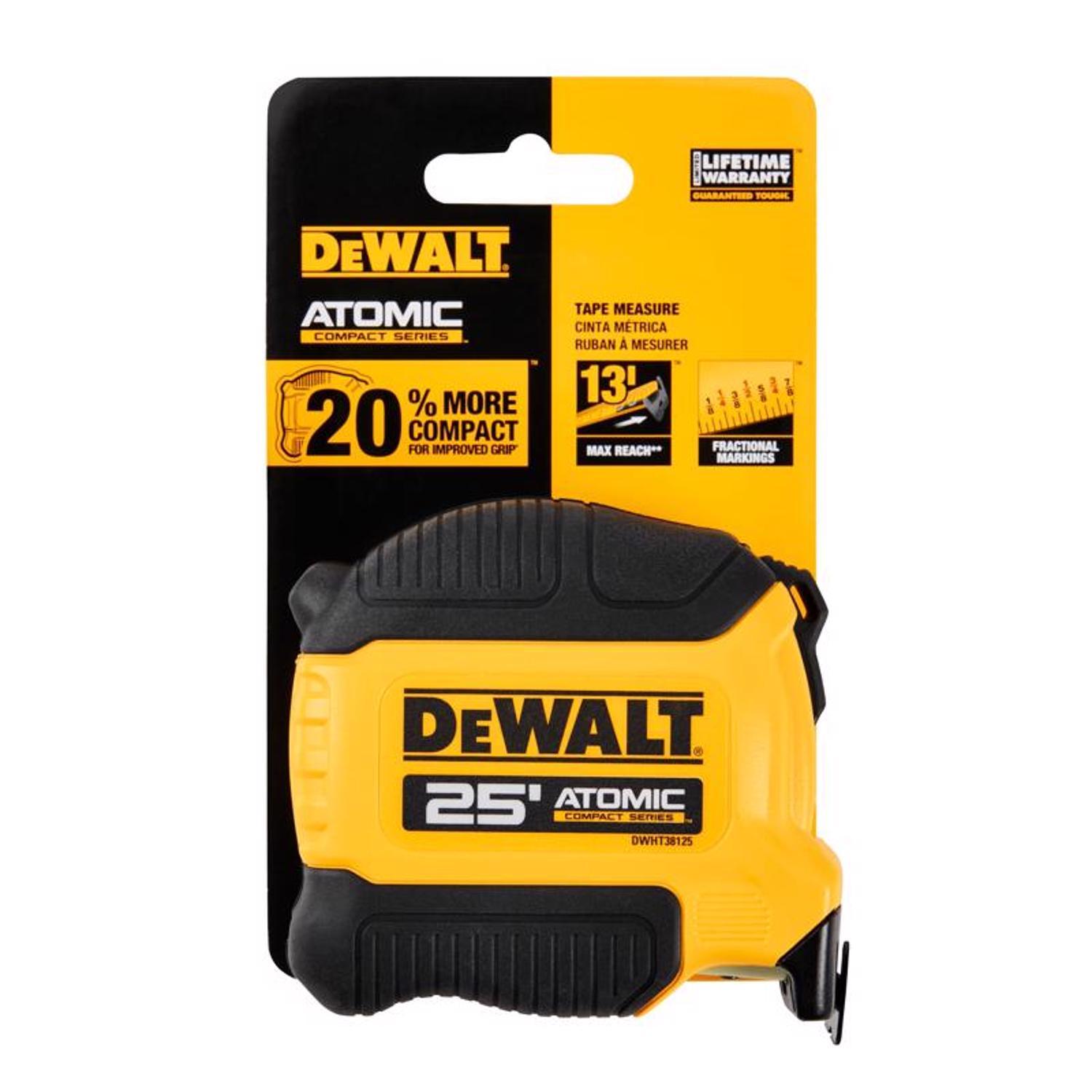 DeWalt ATOMIC 25 L X W Compact Tape Measure pk Mfr