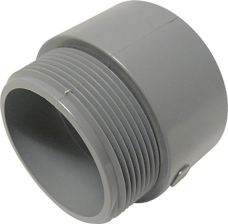 Conduit Fitting Adapter, 2-1/2 in, Threaded, PVC, PVC Coated