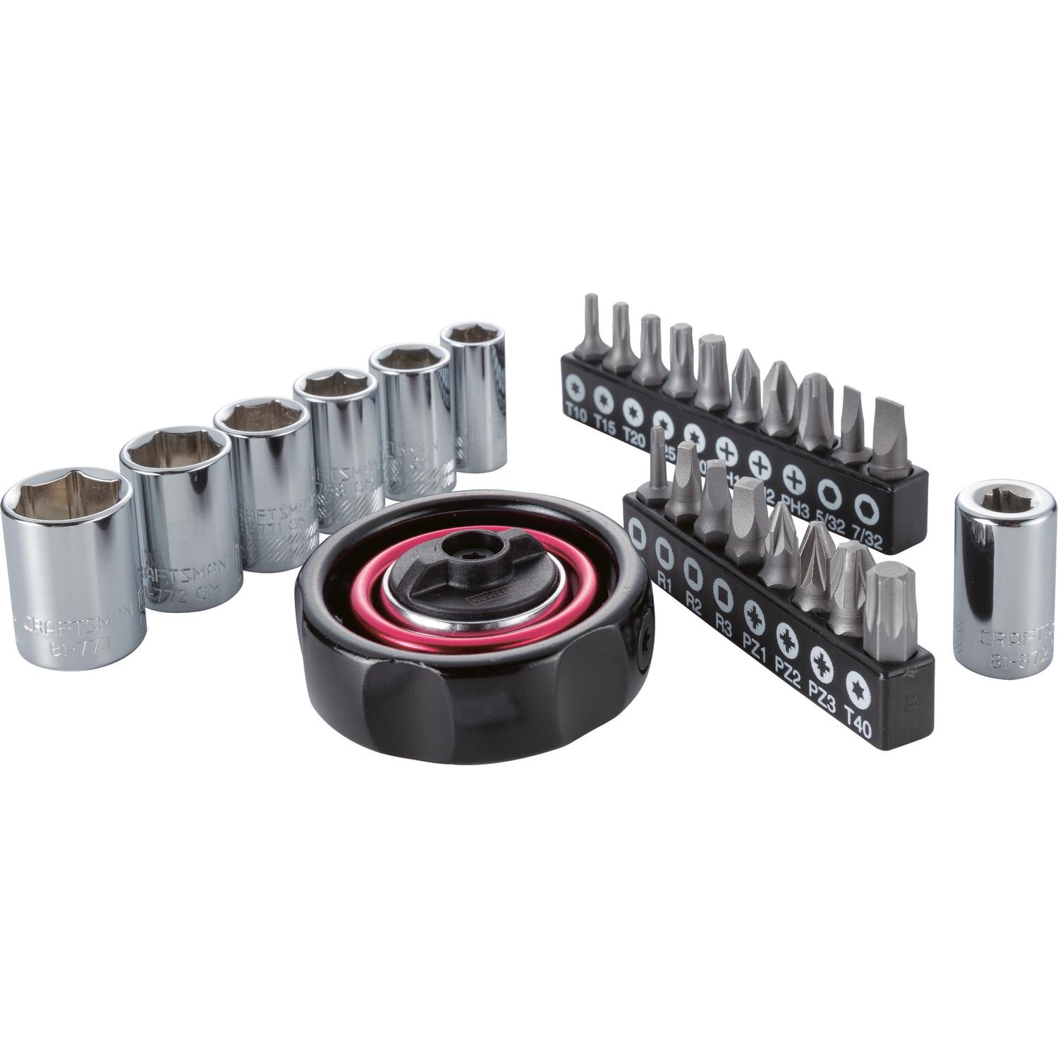 Craftsman 1/4 in. drive Palm Socket and Ratchet Set 26 pc Mfr