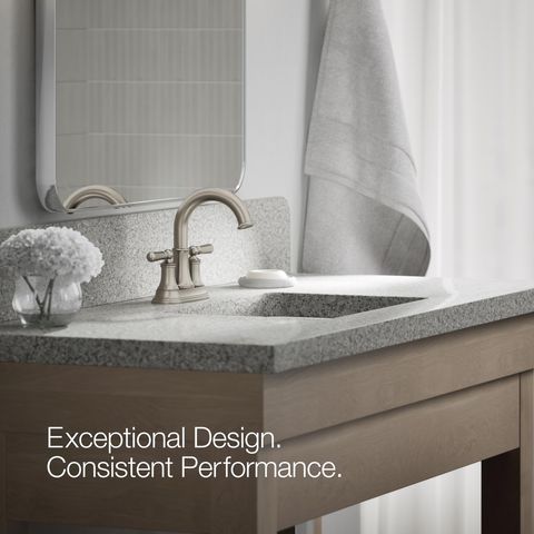 Kohler Facile Vibrant Brushed Nickel Traditional Centerset