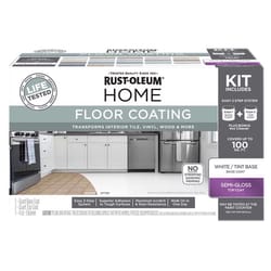 Rust-Oleum Home Semi-Gloss White Tint Base Floor Coating Kit 1 qt
