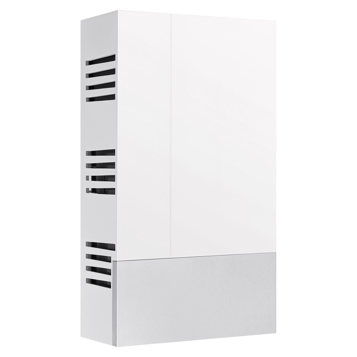 Heath Zenith Hammered White Metal/Plastic Wired and Wireless Door