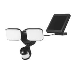 Globe Electric Motion-Sensing Solar Powered LED Black Security Light