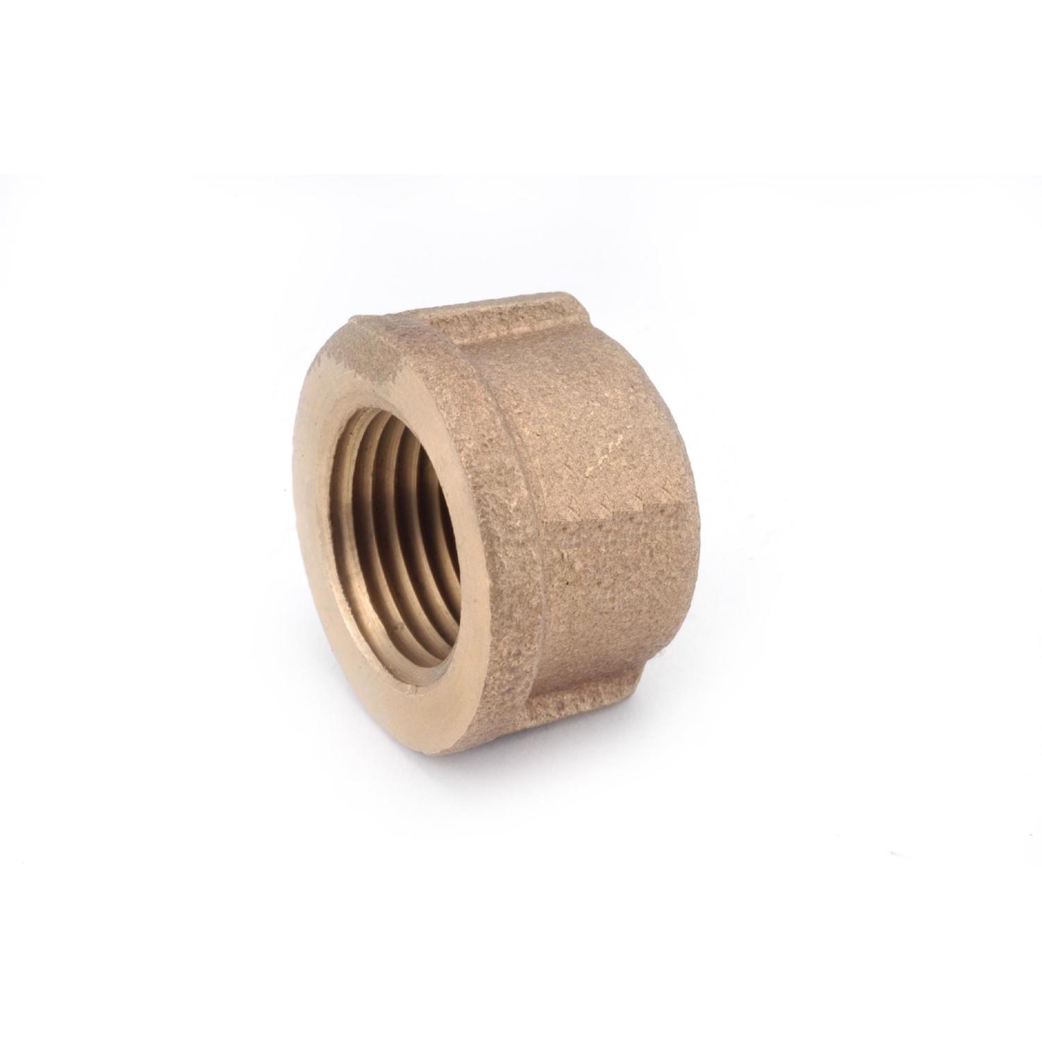 Pipe Cap, 3/8 in, IPT, Brass, Red, 200 psi Pressure