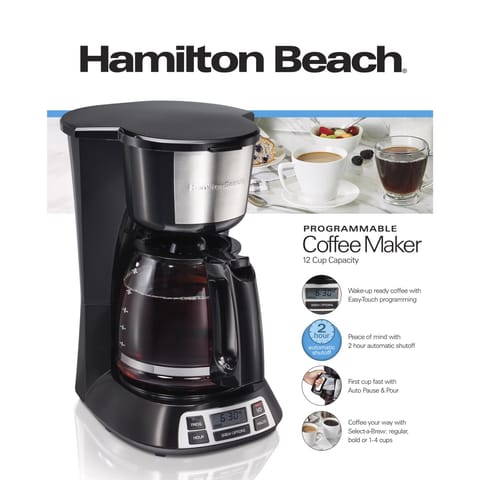 Hamilton Beach 12 cups Black/Silver Coffee Maker Mfr# 49630J - Ace