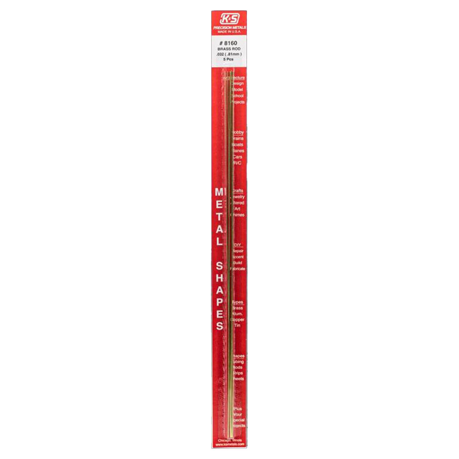 thumbnail image 2 of Brass Rod Assortment – 11 Pieces, 12” Length, Various Diameters – Made In USA 2 of 5