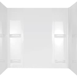 Delta Pro Series 57 in. H X 60 in. W X 32 in. L White Bathtub Wall Surround