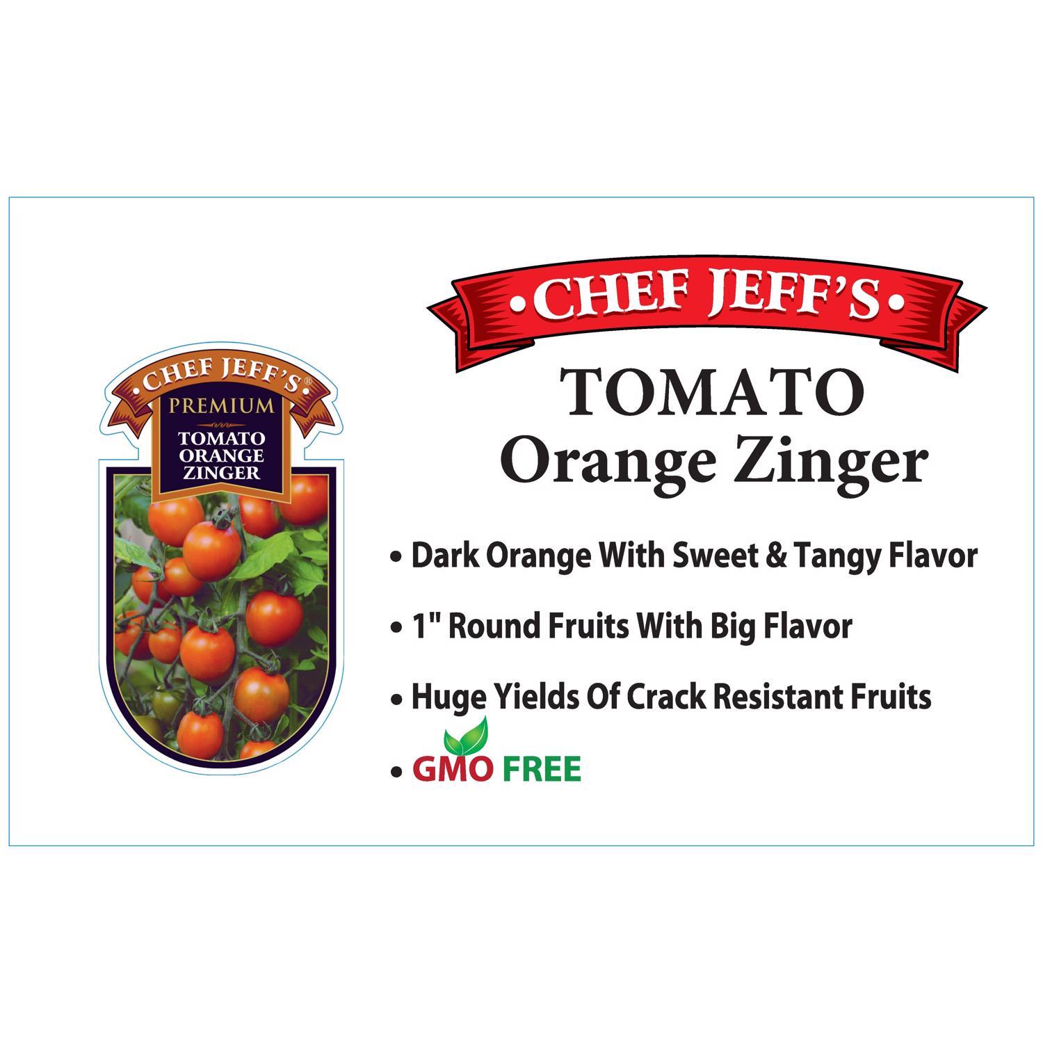 Chef Jeff Orange Premium Zinger Tomato Vegetable Plant Mfr