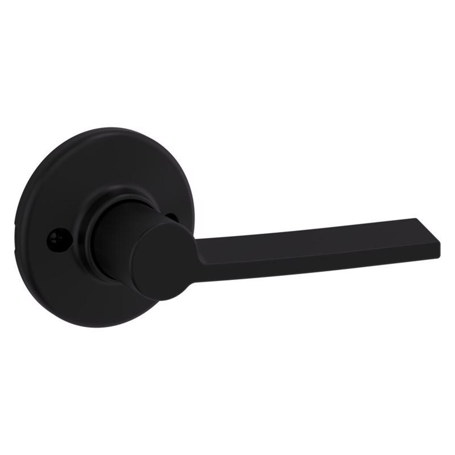 Kwikset Ladera Contemporary Matte Black Half-Dummy Lever