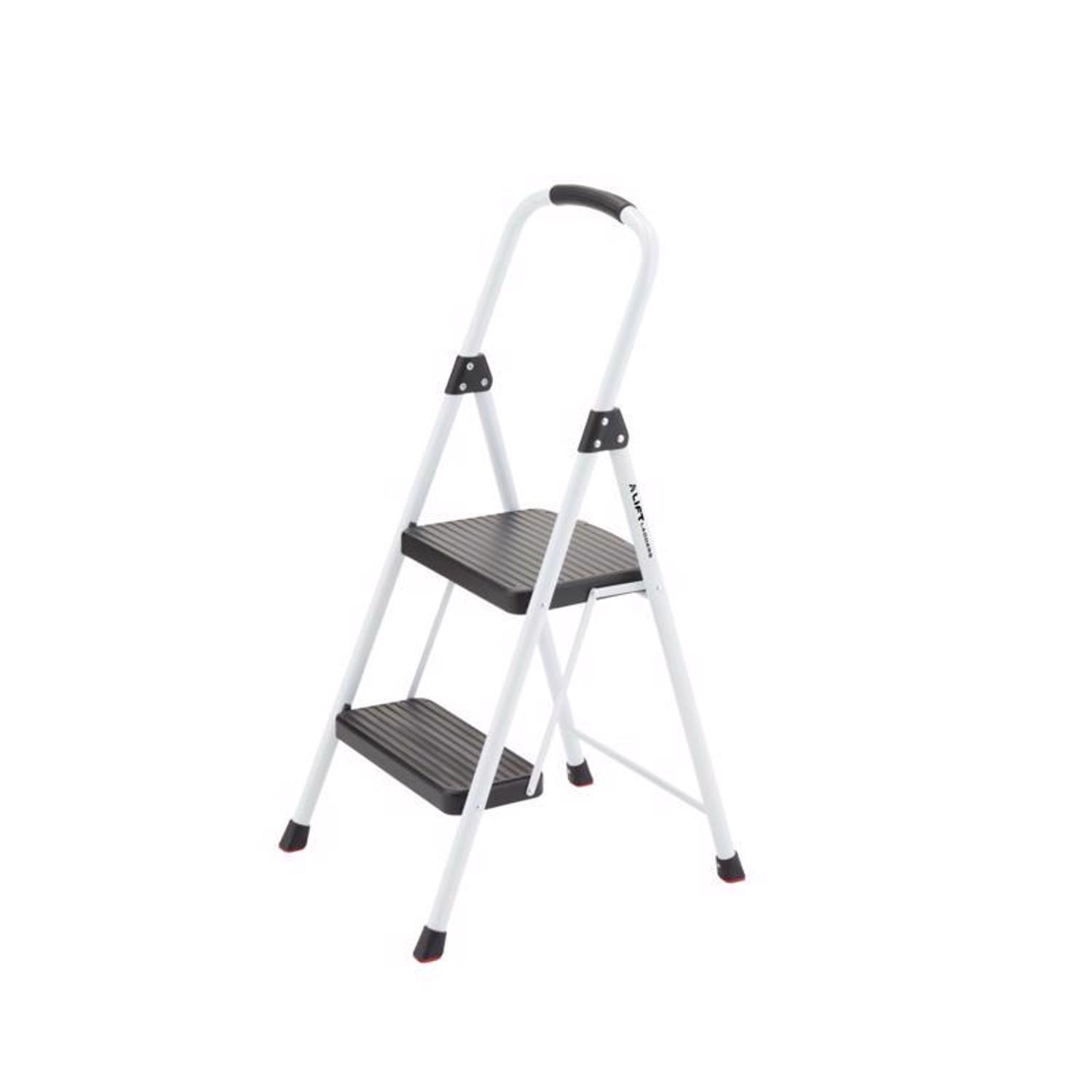 Lift Ladders 40.16 in. H X 17.3 in. W X 2.5 in. D 225 lb. cap. 2 step Steel Folding Step Stool