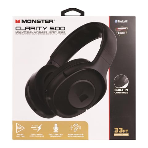 Monster Wireless Bluetooth Over-Ear Headphones 1 pk Mfr