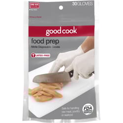Goodcook Nitrile Disposable Gloves One Size Fits Most White Powder Free 30 pk