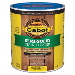 Cabot Semi-Solid Low VOC Semi-Solid Tintable Neutral Base Oil-Based Alkyd Deck and Siding Stain 1 qt