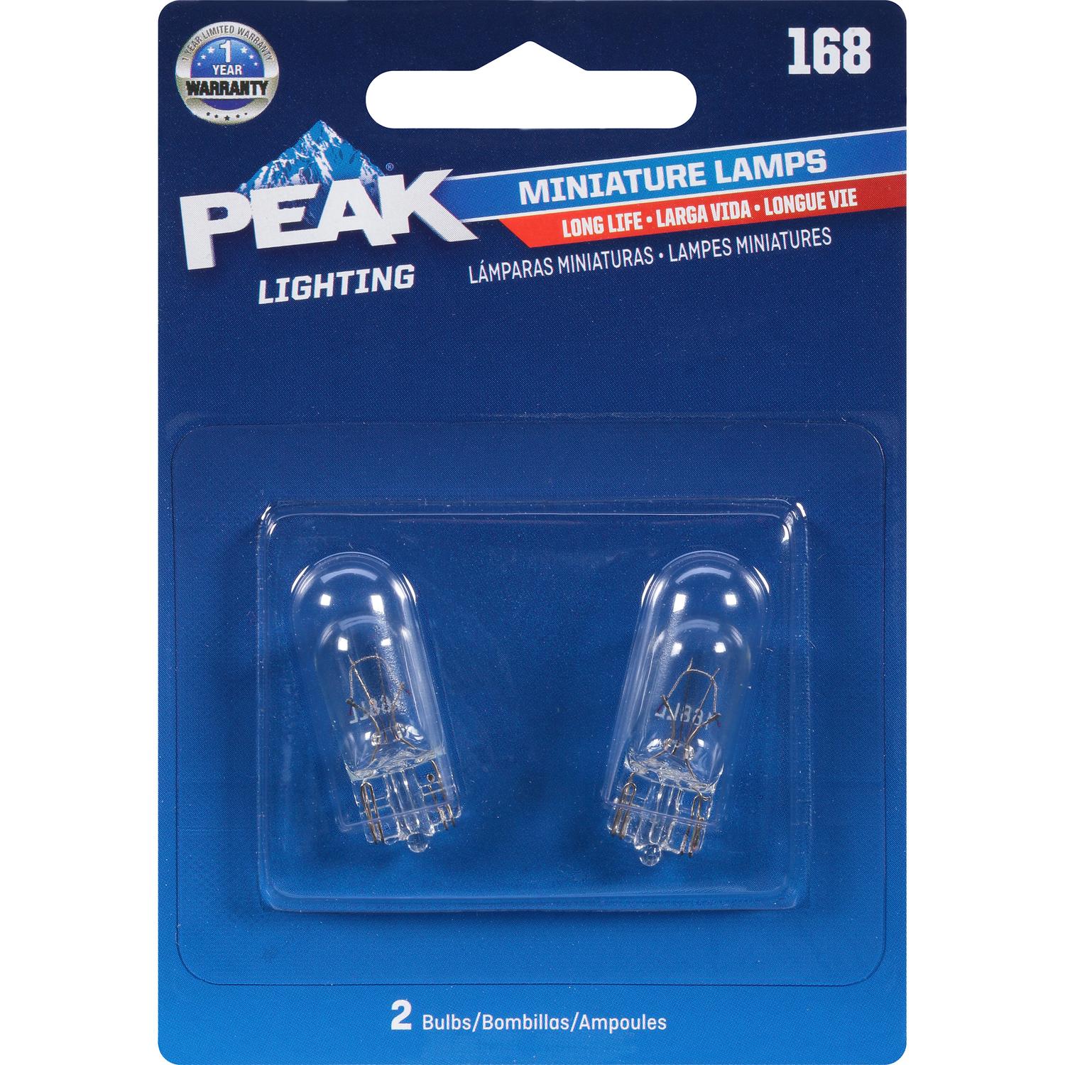 Photos - Light Bulb PEAK Incandescent Indicator Miniature Automotive Bulb 168 168LL-BPP 