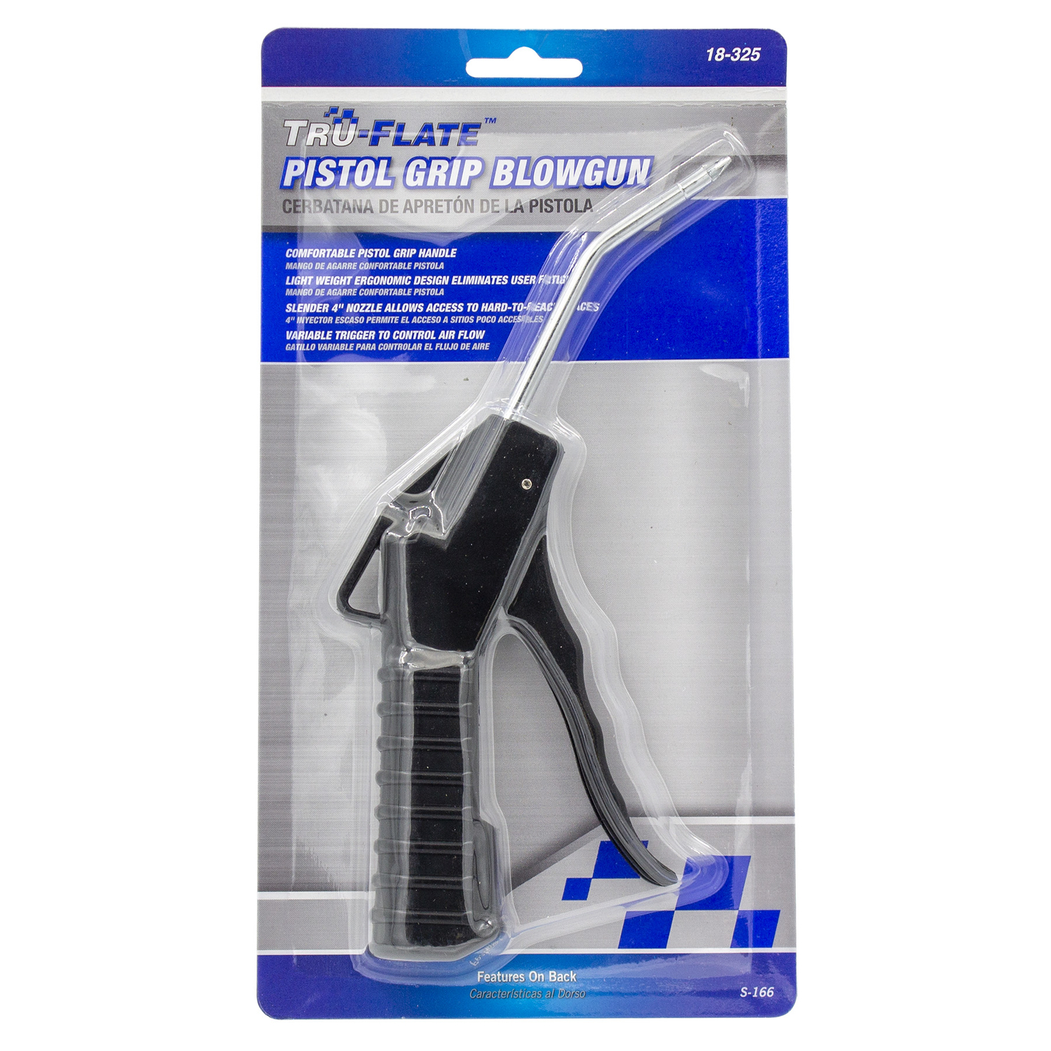 ATD Tools 8735 13-Inch Pistol-Grip Air Blow Gun With Rubber Tips – OSHA-Compliant, 75–120 PSI