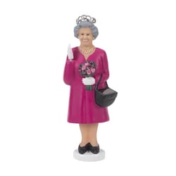 Kikkerland 17 in. H X 6 in. L Multicolored Poly Resin Solar Queen Platinum Jubilee Edition Figurine