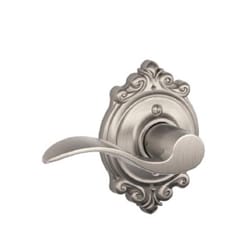 Schlage F Series Accent x Brookshire Satin Nickel Dummy Lever