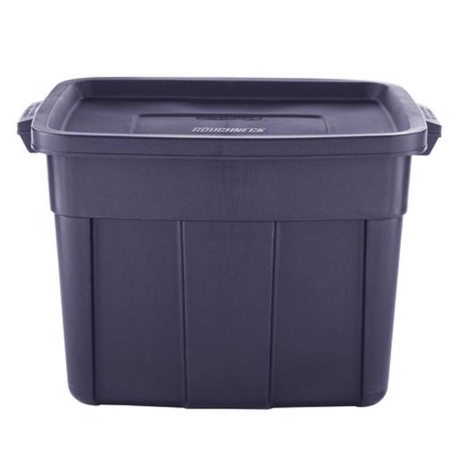 Rubbermaid Roughneck 18 gal Navy Storage Box 16.375 in. H X 15.875