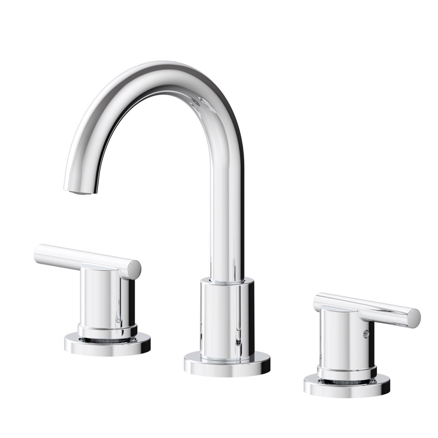 Oakbrook Collection Alexis Chrome Modern Widespread Bathroom Sink Faucet 8 in.