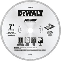 DeWalt High Performance 7 in. D X 5/8 in. X 0.06 in. thick Diamond Wet Tile Blade 1 pc