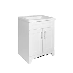 Royal Cabinets Shaker Single White Vanity Combo 24-1/2 in. W X 18.75 in. D X 36 in. H
