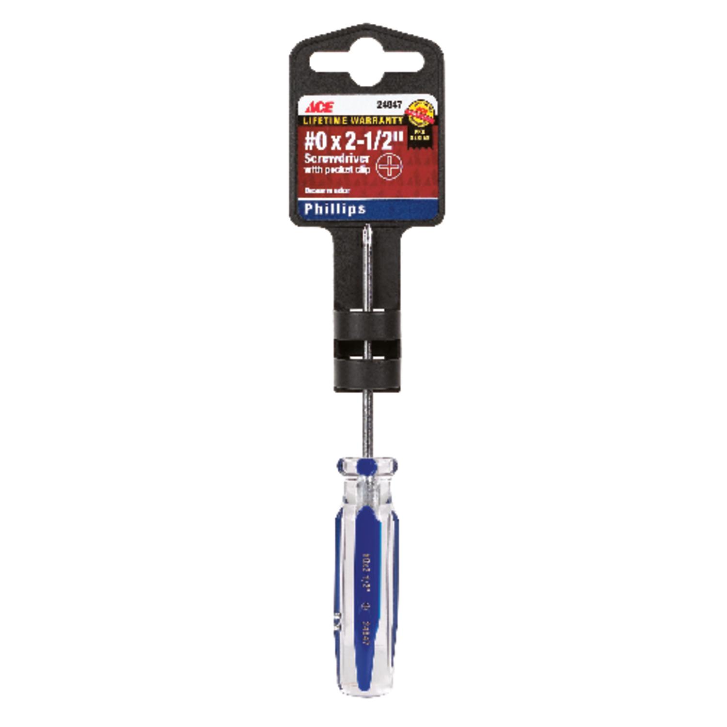 Ace No. 0 X 2-1/2 in. L Phillips Screwdriver Mfr# CMSD-2218 - Ace