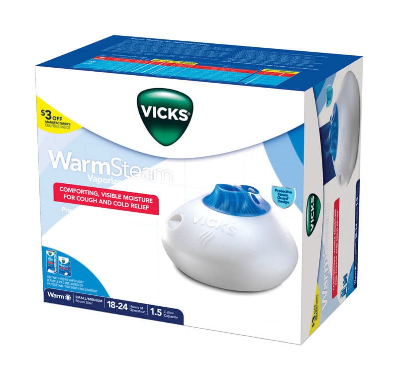 Vicks WarmSteam 1.5 gal 12 sq ft Automatic Steam Vaporizer Mfr