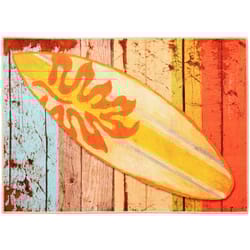 Olivia's Home 22 in. W X 32 in. L Multicolored Surfboard Polyester Accent Rug