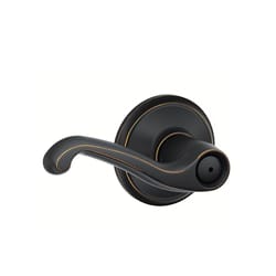 Schlage F Series Flair Aged Bronze Privacy Lever Right or Left Handed