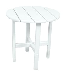 Ivy Terrace Classics White Round HDPE Contemporary Side Table